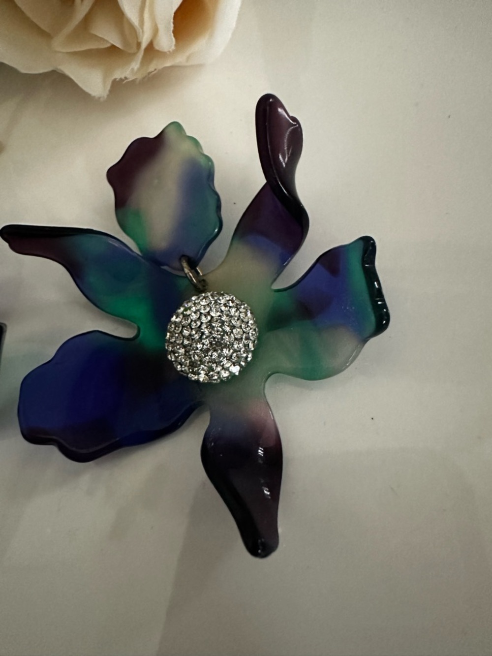 Lele Sadoughi Crystal Lily Earrings - Picture 8 of 14